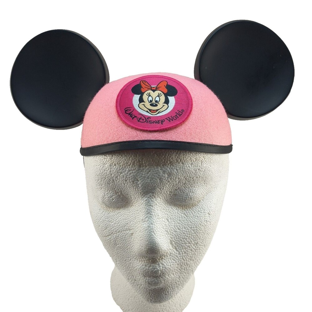 Walt Disney World Minnie Mouse Mouse Pink Ears Hat Kids Youth Size *READ*